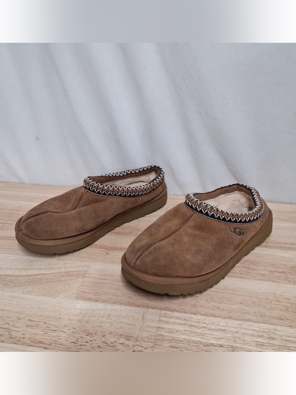 UGG Men's Chestnut Suede Shearling Slip-On Clog